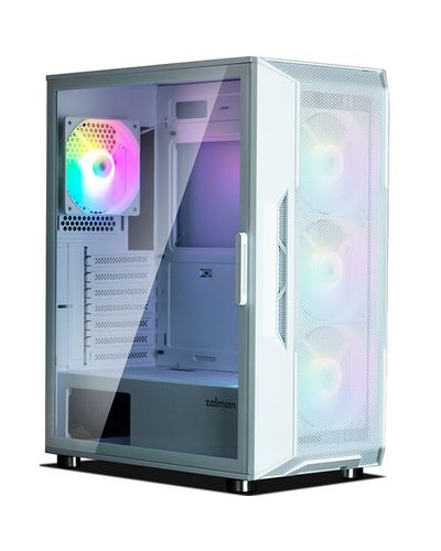 Computer case Zalman I3 Neo, without PSU, 1xUSB3.0, 2xUSB2.0, 4x120mm RGB, TG Side Panel, ATX, White