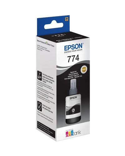 კარტრიჯი EPSON T774 Black Pigment 140ml Ink ORIGINAL (C13T77414A) I/C (b) M100/200 , 2 image - Primestore.ge