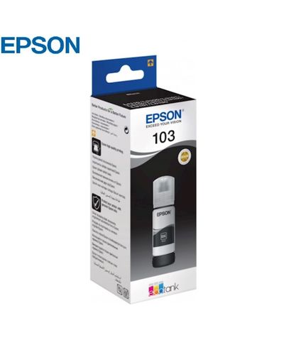 მელანი Epson 103 EcoTank Black ink bottle 65ml C13T00S14A  - Primestore.ge