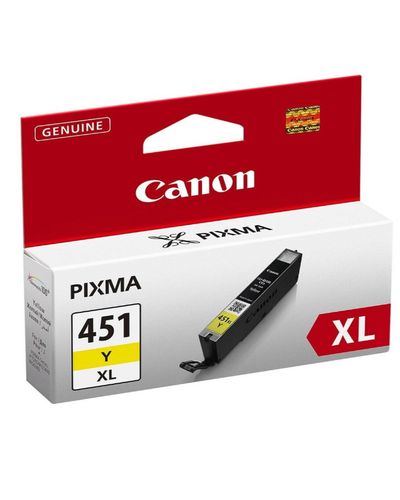 Cartridge Canon CLI-451 XL Yellow for PIXMA IP7240, iP8740, iX6840, MG5440, MG5540, MG5640, MG6340, MG6440, MG6640, MG7140, MG7540, MX924