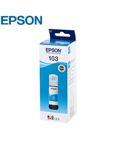 მელანი Epson 103 EcoTank Cyan ink bottle 65ml C13T00S24A  - Primestore.ge