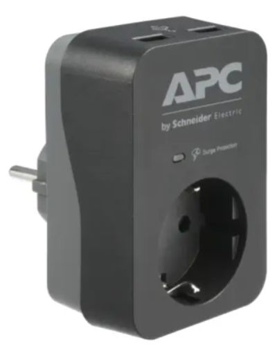 გადამყვანი APC Essential SurgeArrest 1 Outlet 2 USB Ports Black 230V Ge , 3 image - Primestore.ge