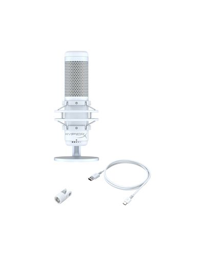 მიკროფონი HyperX QuadCast S  - USB Microphone (White-Grey) - RGB Lighting , 2 image - Primestore.ge
