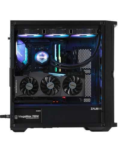 პროცესორის ქეისი Zalman Computer case Z10 PLUS BLACK, without PSU, 2xUSB3.0, 1xUSB Type-C, 3x140mm ARGB fans, 1x120mm ARGB fans, TG Side Panel, EATX, Black , 3 image - Primestore.ge