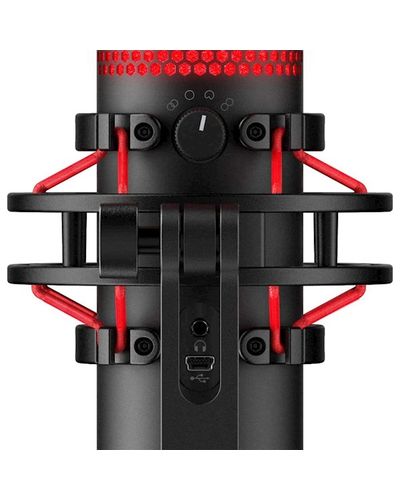 მიკროფონი HyperX 4P5P6AA QuadCast, Microphone, USB, 3.5mm, Black/Red , 6 image - Primestore.ge