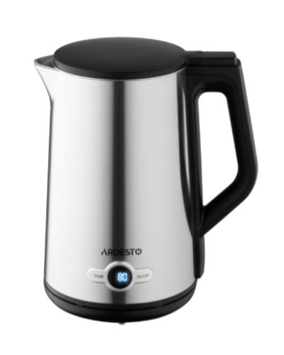 Electric kettle Ardesto Electric kettle Steel Collection EKL-X52E, 1.7L, LED display, double-walled, STRIX, silver, 2 image