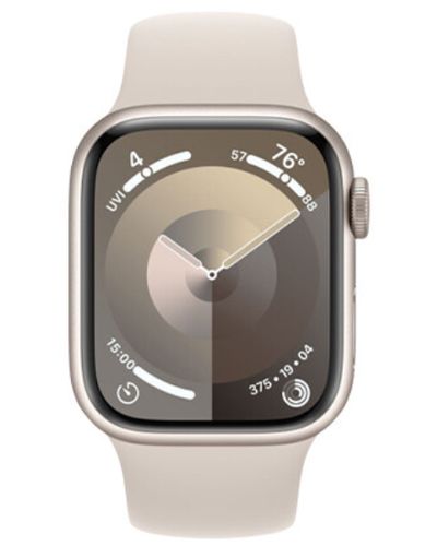სმარტ საათი Apple Watch Series 9 GPS 41mm Starlight Aluminum Case With Starlight Sport Band MR8T3 S/M , 2 image - Primestore.ge
