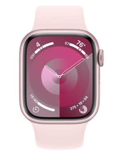 სმარტ საათი Apple Watch Series 9 GPS 41mm Pink Aluminum Case With Light Pink Sport Band MR933 S/M , 2 image - Primestore.ge