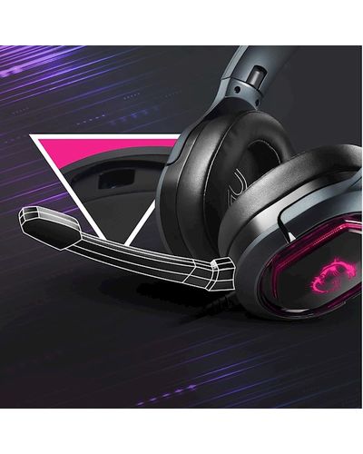 Headphone MSI S37-0400050-SV1 IMMERSE GH50, Gaming Headset, Wired, RGB, USB, Black, 3 image