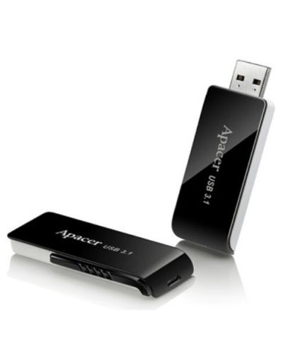 USB ფლეშ მეხსიერება Apacer 128GB USB 3.1 Type-A AH350 Black , 3 image - Primestore.ge