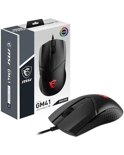 Mouse MSI S12-0400D40-C54 GM41 LIGHTWEIGHT V2, Wired, USB, Gaming Mouse, Black, 4 image