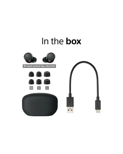 Headphone Sony WF1000XM5 Wireless Noise Canceling In-Ear Black (WF1000XM5B.E), 5 image