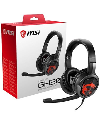 Headset MSI S37-2101010-SV1 Immerse GH30, Gaming Headset, Wired, 3.5mm, Black, 3 image