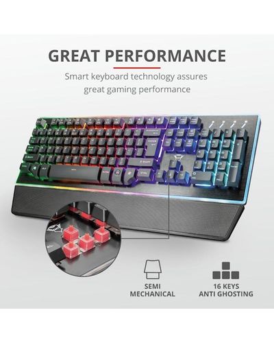 Keyboard Trust GXT 860 Thura, Wired, RGB, USB, Gaming Keyboard, Black, 4 image