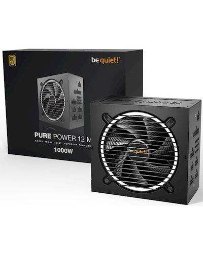 კვების ბლოკი Be Quiet BN345 Pure POWPower 12 M, 1000W, 80 Plus, Power Supply, Black , 3 image - Primestore.ge
