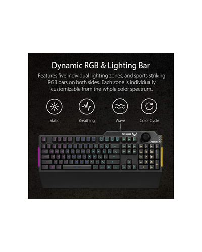 კლავიატურა ASUS Gaming Keyboard RA04 TUF GAMING K1/RU , 2 image - Primestore.ge