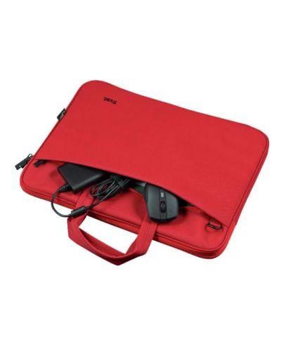Notebook bag Trust Bologna Eco-Friendly Slim Laptop Bag 16" Red - 24449, 3 image