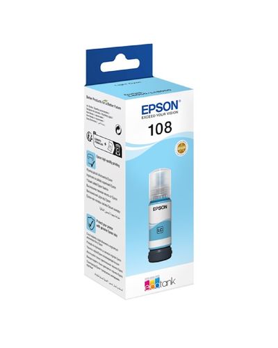 კარტრიჯის მელანი Epson 108 C13T09C54A, 7200P, Ink Cartridge, Light Cyan , 2 image - Primestore.ge
