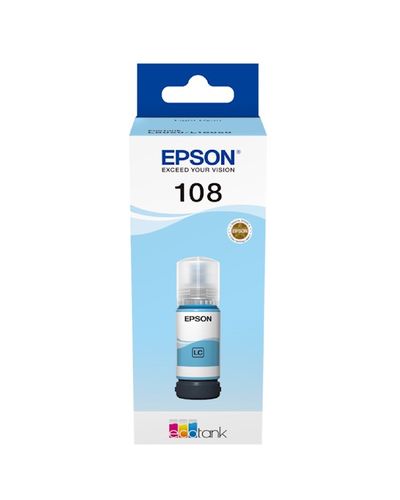 კარტრიჯის მელანი Epson 108 C13T09C54A, 7200P, Ink Cartridge, Light Cyan  - Primestore.ge
