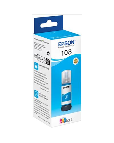 კარტრიჯის მელანი Epson 108 C13T09C24A, 7200P, Ink Cartridge, Cyan , 2 image - Primestore.ge