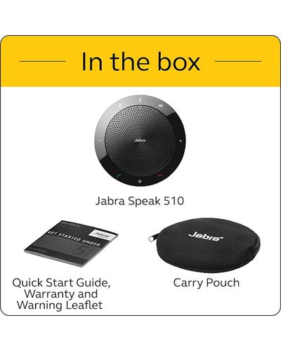 საკონფერენციო დინამიკი Jabra Speak 510 MS Black USB, Bluetooth, Black , 4 image - Primestore.ge