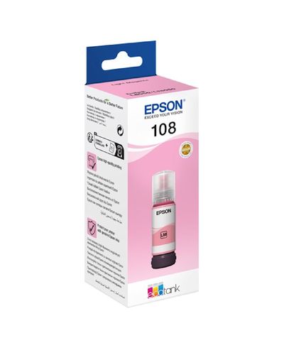 კარტრიჯის მელანი Epson 108 C13T09C64A, 7200P, Ink Cartridge, Light Magenta , 2 image - Primestore.ge