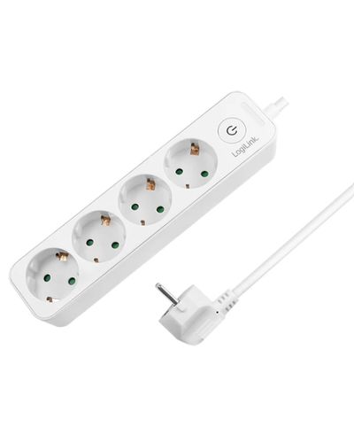 დენის დამაგრძელებელი Logilink LPS245 Socket outlet 4-way + switch 1.5 m white  - Primestore.ge