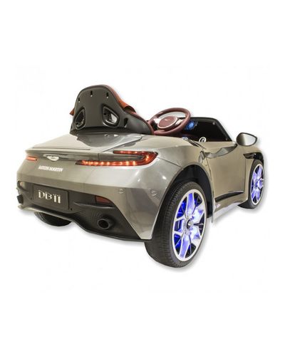 Children's electric car ASTON MARTIN DB11 with rubber tires and leather seat, 2 image