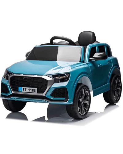 Electric baby car AUDI 5D1188-BLU with leather seat and rubber tires