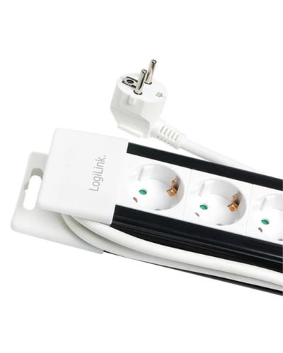 დენის დამაგრძელებელი Logilink LPS207 Socket outlet 8-way + switch 8x CEE 7/3 3m White , 4 image - Primestore.ge