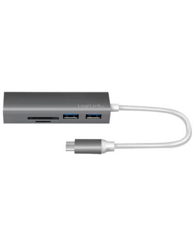ადაპტერი Logilink UA0305 USB 3.2 Gen 1x1 USB-C 3-port hub with card reader , 2 image - Primestore.ge