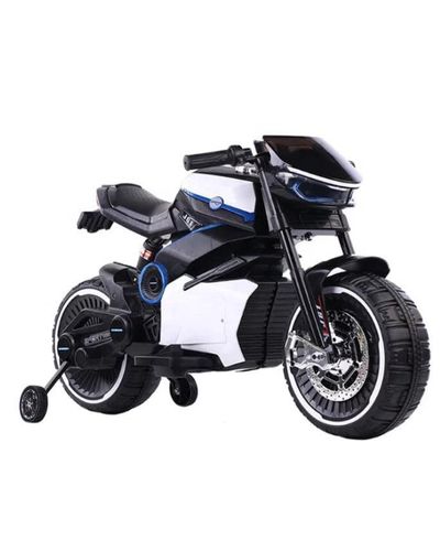Child electric motorcycle J61W with rubber tires/leather seat, 2 image