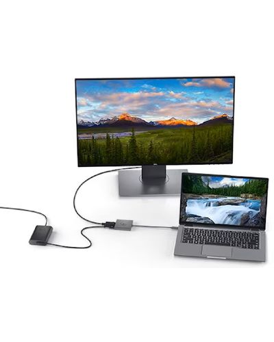 USB ადაპტერი Dell 470-AEGY, USB-C Male to HDMI/DP, Adapter, Grey , 3 image - Primestore.ge