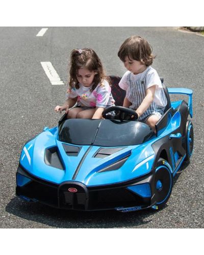 Baby electric car 806-BLU with leather seat, 3 image