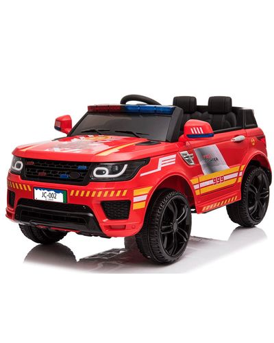 Children's electric car POLICE-002 RED with leather seat and rubber tires, 2 image