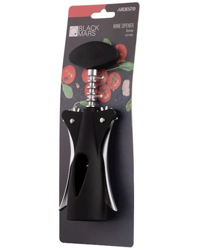 ღვინის სახსნელი Ardesto Wine opener Black Mars, black, zinc alloy, plastic , 4 image - Primestore.ge