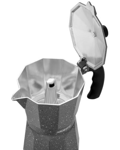 ყავის მადუღარა Ardesto Coffee Maker Gemini Molise, 6 cups, grey, aluminum , 4 image - Primestore.ge