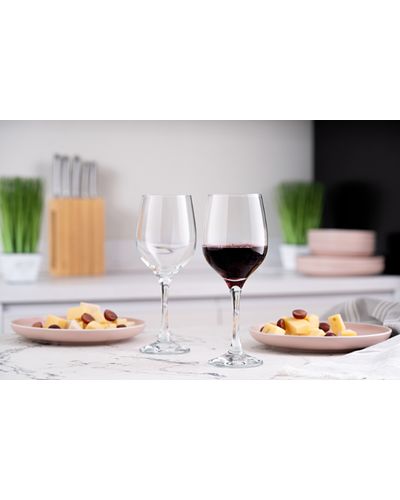 ღვინის ჭიქების ნაკრები Ardesto Wine glasses set Gloria 6 pcs, 395 ml, glass , 2 image - Primestore.ge