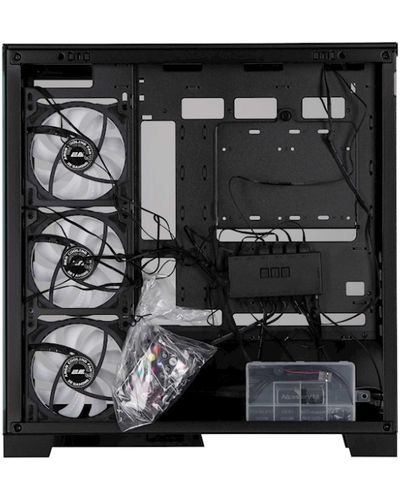 Case 2E Gaming Computer case Fantom GK701B, without PSU, 2xUSB 3.0, 1xUSB Type-C, 4x120mm ARGB, controller with remote, TG Side/Front Panel, mATX, Black, 4 image