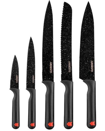 დანების ნაკრები Ardesto Black Mars Knives Set 5 pcs, black, stainless steel, plastic  - Primestore.ge