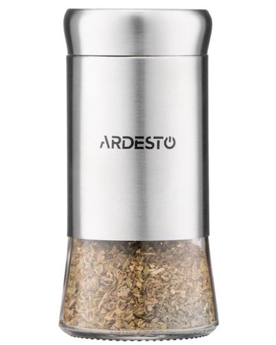 სამარილე და საპილპილე Ardesto Spices Shakers Set Gemini, 2 pcs, stainless steel, glass , 3 image - Primestore.ge