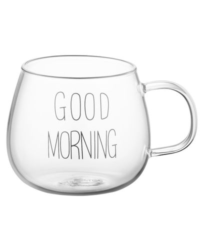 ჭიქების ნაკრები Ardesto Borosilicate glass mug set Good Morning, 350 ml, 2 pcs, with handles , 2 image - Primestore.ge