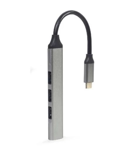 USB ჰაბი Gembird UHB-CM-U3P1U2P3-02 USB Type-C 4-port USB hub (USB3 x 1 port, USB2 x 3 ports) Silver , 2 image - Primestore.ge