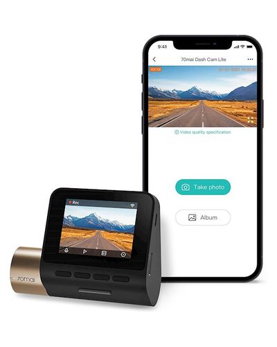 Car video recorder Xiaomi 70mai Dash Cam Lite 2 Midrive D10, FHD, Built in WiFi GPS Smart IPS LCD Screen, 130°, Black, 2 image