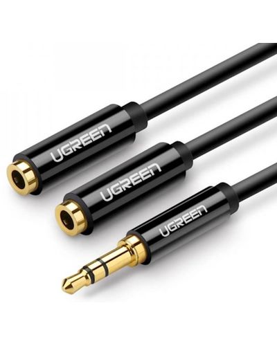 Audio cable UGREEN 3.5mm Male to 2 Female Audio¶Cable 25cm (Black)