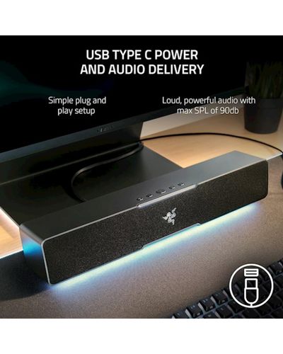 Speaker Razer Leviathan V2 X 7.1 USB-C/BT RGB, Black, 2 image