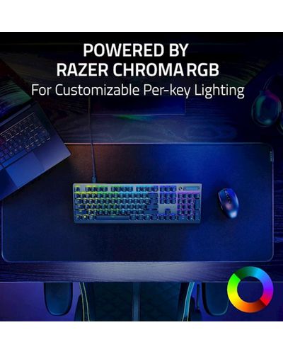 კლავიატურა Razer Keyboard DeathStalker V2 RGB 104key Red Switch USB EN, black , 4 image - Primestore.ge