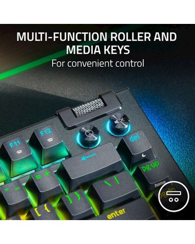 Keyboard Razer Keyboard BlackWidow V4 75% RGB 83key Mechanical Tactile Switch GEN-3 USB EN, black, 3 image