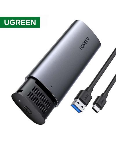 გარე მყარე დისკის ჩასადები UGREEN 10903 USB-C to M.2 NGFF 5G Enclosure A TO C Cable 50cm  - Primestore.ge