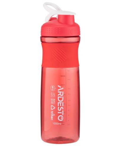 Water bottle Ardesto Bottle Smart bottle 1000 ml, red, tritan, 4 image